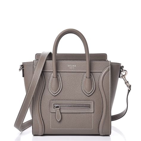 celine bag souris|CELINE Drummed Calfskin Nano Luggage Souris .